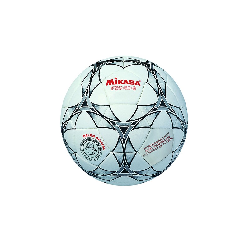 BALÓN FÚTBOL SALA MIKASA \'FSC-62 S\' CUERO SINTÉTICO COSIDO A MANO