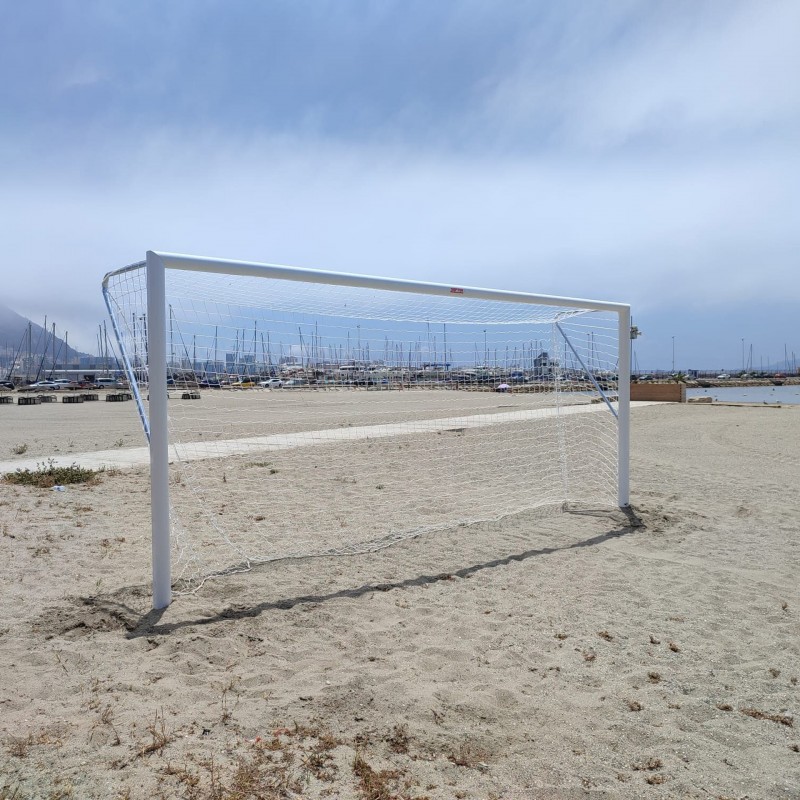 JUEGO PORTERÍAS FÚTBOL-PLAYA ALUMINIO 120X100MM