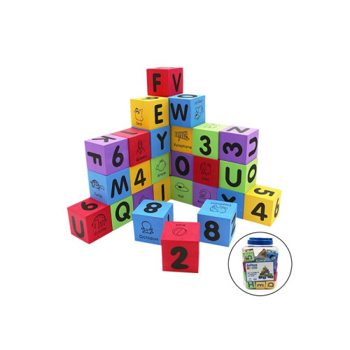SET 30 CUBOS FOAM (ALFABETO Y NUMEROS)