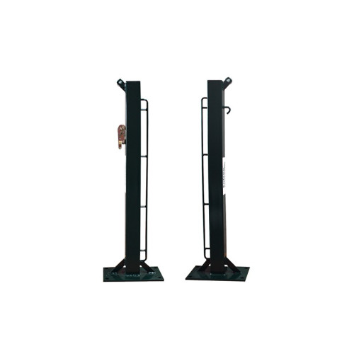 JUEGO POSTES DE PADEL FIJOS CUADRADO 80X80MM CON BASE PARA ATORNILLAR -