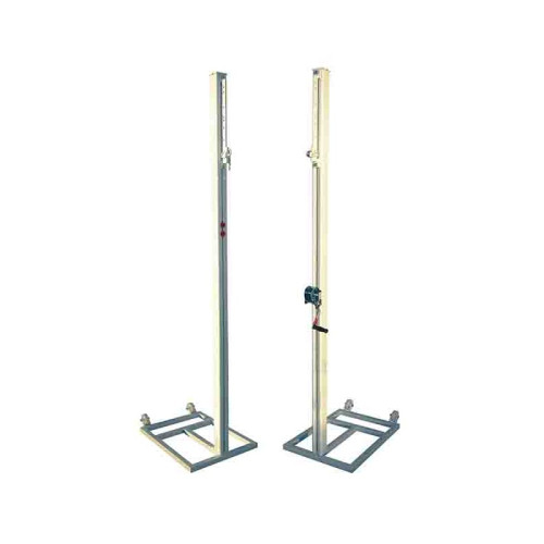 JUEGO POSTES VOLEIBOL TRASLADABLES DE ALUMINIO SECCIÓN CUADRADA 80X80MM
