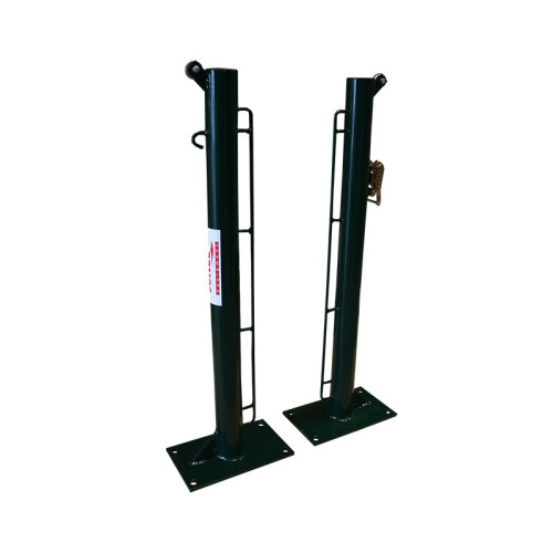 JUEGO POSTES DE PÁDEL FIJOS Ø 80MM CON BASE PARA ATORNILLAR
