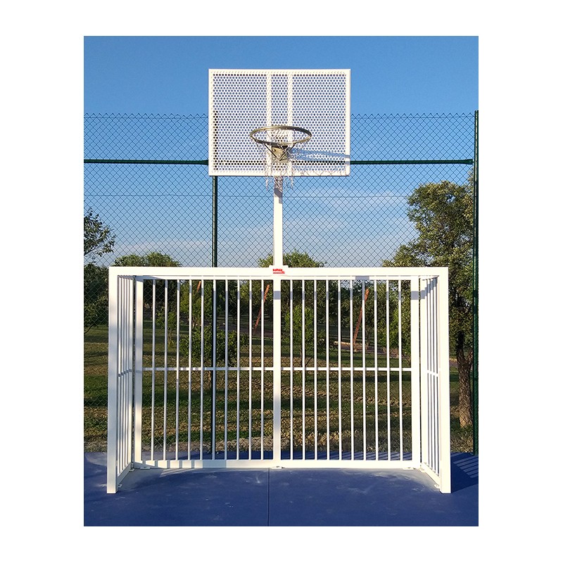 JUEGO PORTERIAS F.SALA/BALONMANO - CANASTA BASKET ANTIVANDALICA BLANCO
