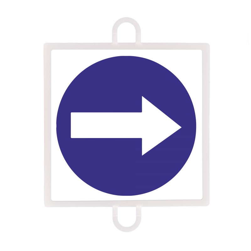 PANEL DE SEÑALIZACIÓN TRÁFICO DE OBLIGACIÓN Nº 2 (SENTIDO DCHA - IZQ)