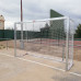 JUEGO PORTERÍAS GALVANIZADAS FÚTBOL SALA/BALONMANO METÁLICAS TRASLADABLES 80X80MM CON BASE 80X40MM