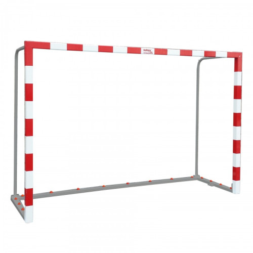 JUEGO PORTERÍAS F.SALA/BALONMANO ALUMINIO TRASLADABLES 80X80MM CON BASE 80X40MM TOP