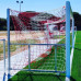 JUEGO PORTERÍAS ALUMINIO FÚTBOL 11  120X100 ABATIBLES CON ARQUILLOS GALVANIZADOS EN CALIENTE
