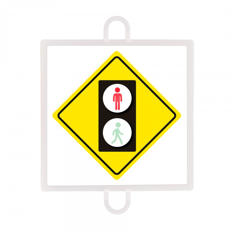 PANEL DE SEÑALIZACIÓN TRÁFICO DE ADVERTENCIA Nº 5 (PEATONES ROJO)